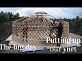 The one where we finally put up our yurt - Yurt raising day - Building our homestead in Portugal