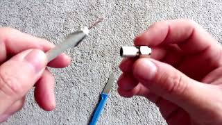 How to install the antenna cable end