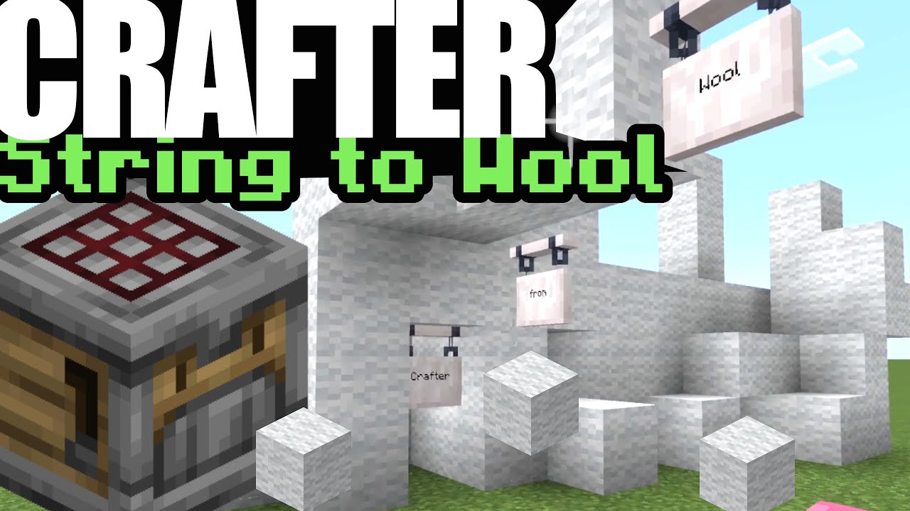 String to Wool Block CRAFTER in #minecraft bedrock - YouTube