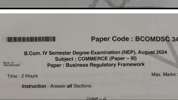 B.com 4th semester Business Regulatory Framework