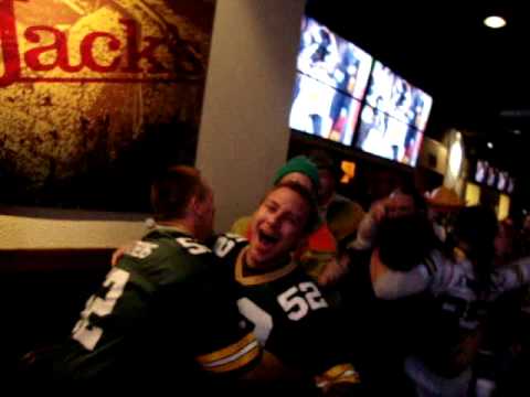 SUPER BOWL XLV - GREEN BAY PACKERS FANS CELEBRATE LAST PLAY OF THE GAME