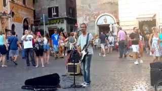 Pantheon, Rome -street musician - Pink Floyd ( Time )
