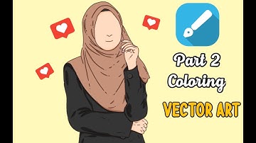 Senyum Untukmu ||| Vector Art Tutorial || PART 2 - COLORING | Aplikasi Infinite Design