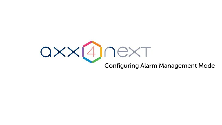 Configuring Alarm Management Mode in Axxon Next VMS.