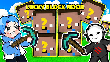 HUY NOOB THỬ THÁCH ĐẬP LUCKY BLOCK NOOB TRONG MINECRAFT*HUY NOOB XỈU KHI ĐẬP LUCKY BLOCK NOOB 😥😑