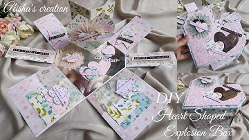 DIY Heart Shaped Explosion Box || DIY Heart Explosion Box Tutorial || DIY Explosion Box Tutorial ❣️