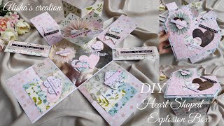 DIY Heart Shaped Explosion Box || DIY Heart Explosion Box Tutorial || DIY Explosion Box Tutorial ❣️