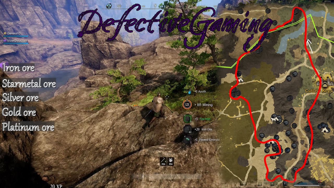 New World Mining Route Iron Starmetal Silver Gold Platinum Ore YouTube