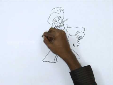 How To Draw Captain Hook From Peter Pan, Step by Step, Drawing Guide, by  Dawn - DragoArt