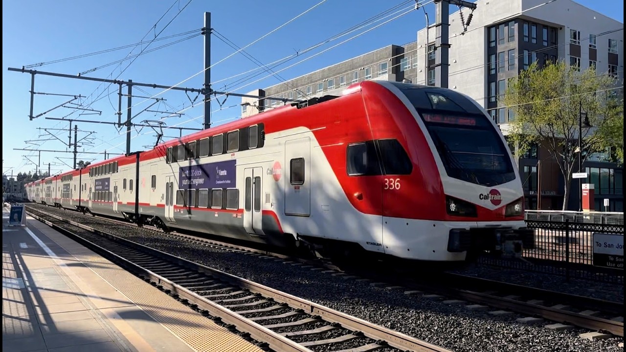 Speeding Electric Caltrain Bullet Train! - YouTube