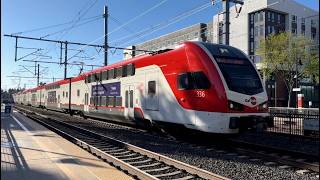 Speeding Electric Caltrain Bullet Train!