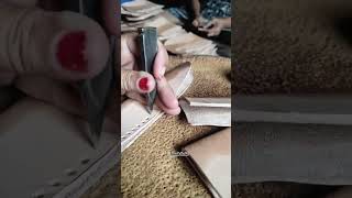 “Handmade leather craft ✨Cut • Stitch • Finish100% by hand”🔨🔨#leathercraft#handmade#knifesheath#asmr