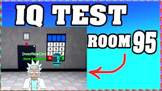 ROOM 95 IQ TEST Roblox Walkthrough Full Guide English