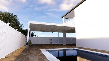 Render 3D proyecto #terraza insolada. D5 Render, Scketchup.