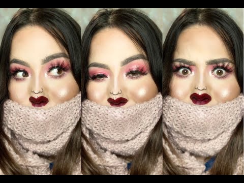 TINY FACE MAKEUP CHALLENGE! *Try not to laugh* lol