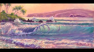 Intro to my underpainting process on a Freeheart Sunset Seascape - #palette #acrylicpainting  #art