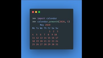 Calendar module in Python | Print calendar in Python