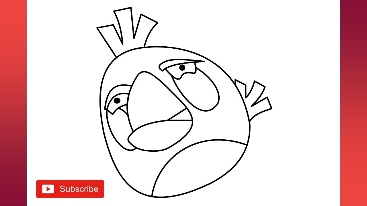 How To Draw Angry Bird Step by Step Drawing - YouTube