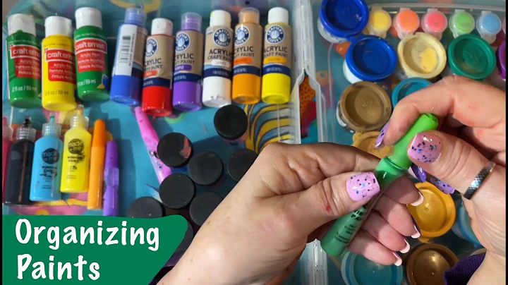 ASMR Organizing Paints (No talking) Lids sounds/plastic bottles/testing some paints/Looped 1 time.