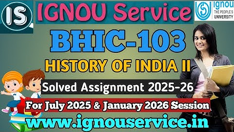 IGNOU BHIC-103 Solved Assignment English Medium 2025-26 For July 2025 and January 2026 Session