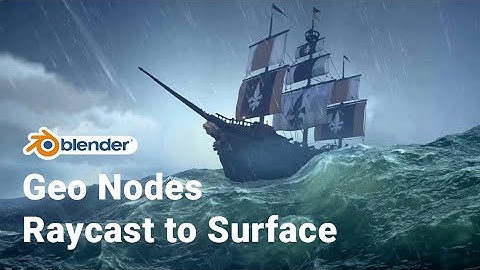 Blender Geometry Nodes - Raycast to Surface