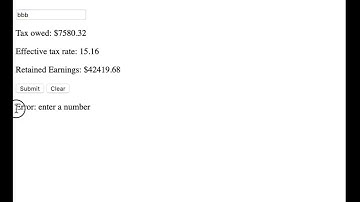 Government Tax Calculator - HTML JS Only