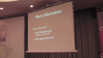 John Resig talks about jQuery in Beijing (6/6)
