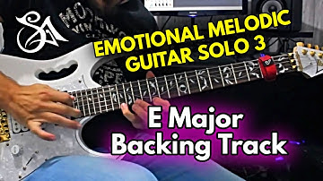 Emotional Melodic Guitar Solo 3 BACKING TRACK in E | Stel Andre
