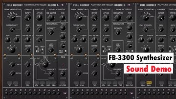 Full Bucket Music FB-3300 Synthesizer - FREE Emulation Of The KORG PS-3300 For PC & Mac