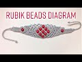 Macrame bracelet tutorial - The Rubik beads diagram - Hướng dẫn thắt vòng tay hạt rubik