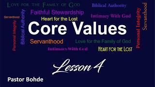Core Values Lesson 4 Personal Integrity | Pastor Bohde