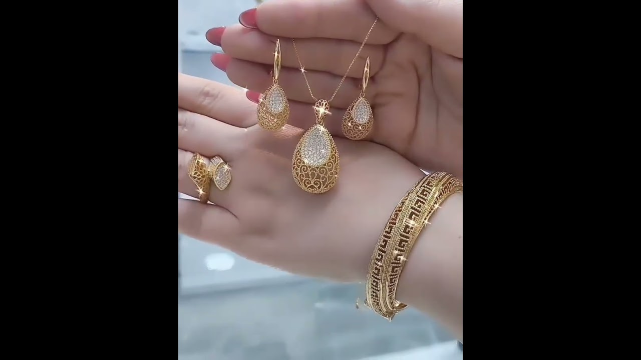 Beautiful 22K gold turkish pendant jewellery designs for women 