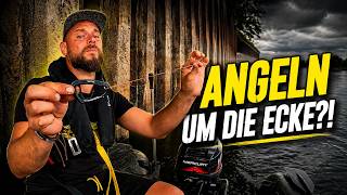 WALLERANGELN UM DIE ECKE! 🤯 | Angeln an der Spundwand