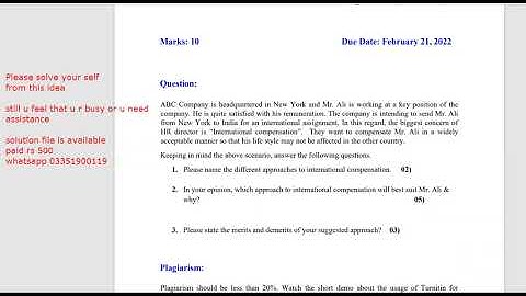 VU HRM630 Solved assignment 2 fall 2021 || HRM630 Assignment 2 solution fall 2021