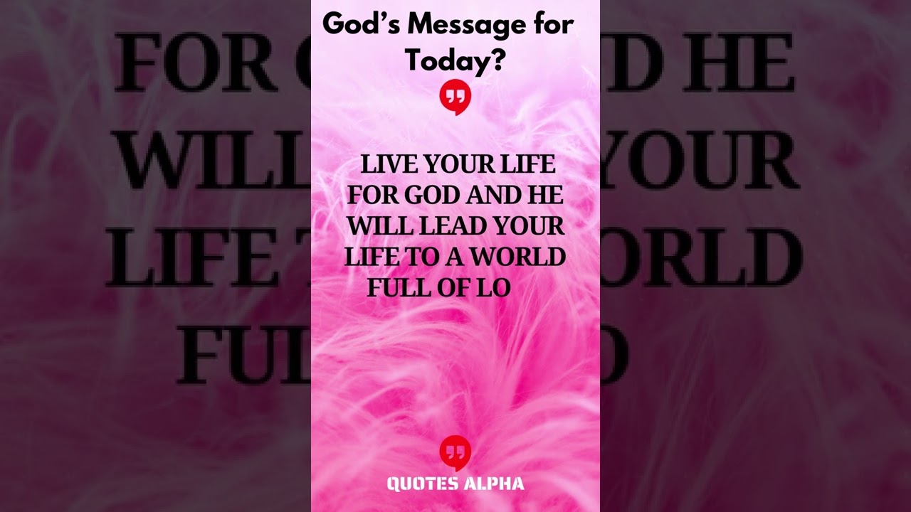 God's Urgent Message for You | God Message for me Today | Quotes Alpha 