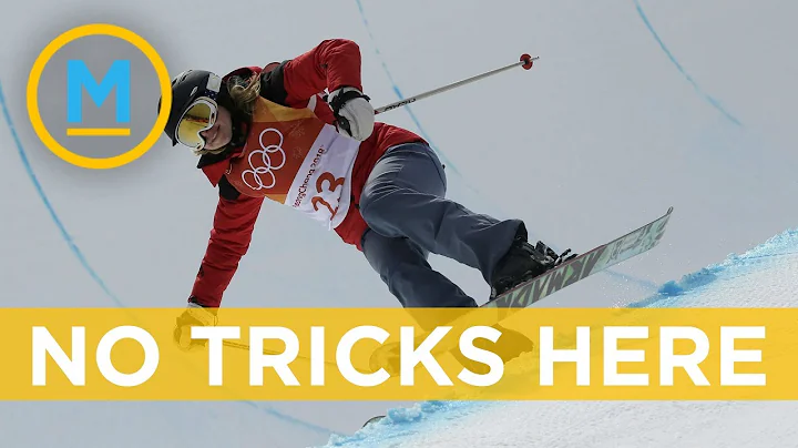 Halfpipe athlete Elizabeth Swaney doesnt attempt a...