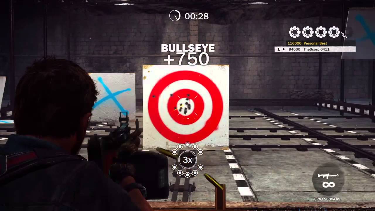 Just Cause 3 Machine Gun Training Course (5 Gears )