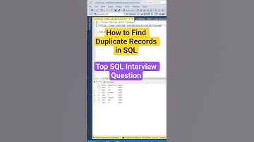 Find Duplicate Records in SQL Server | SQL Interview Question #sqlinterview  #sqlquery