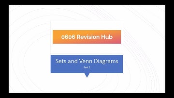 Sets and Venn Diagrams - Part 2