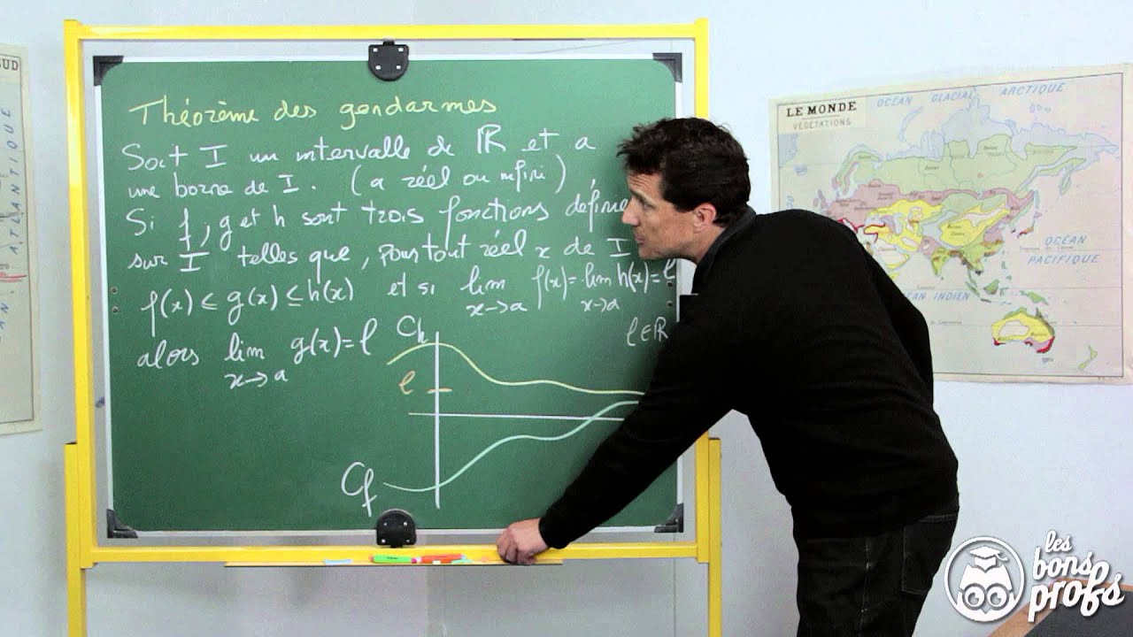 Théorème des gendarmes - Le rappel de cours - Maths terminale - Les Bons Profs