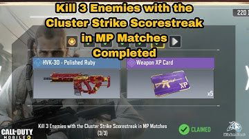 How to Kill 3 Enemies with the Cluster Strike Scorestreak in MP Matches Cod Mobile 2023