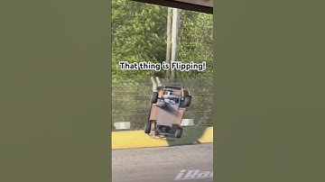 Flipping in the legends car! #iracing #racing #crash #flip #shorts