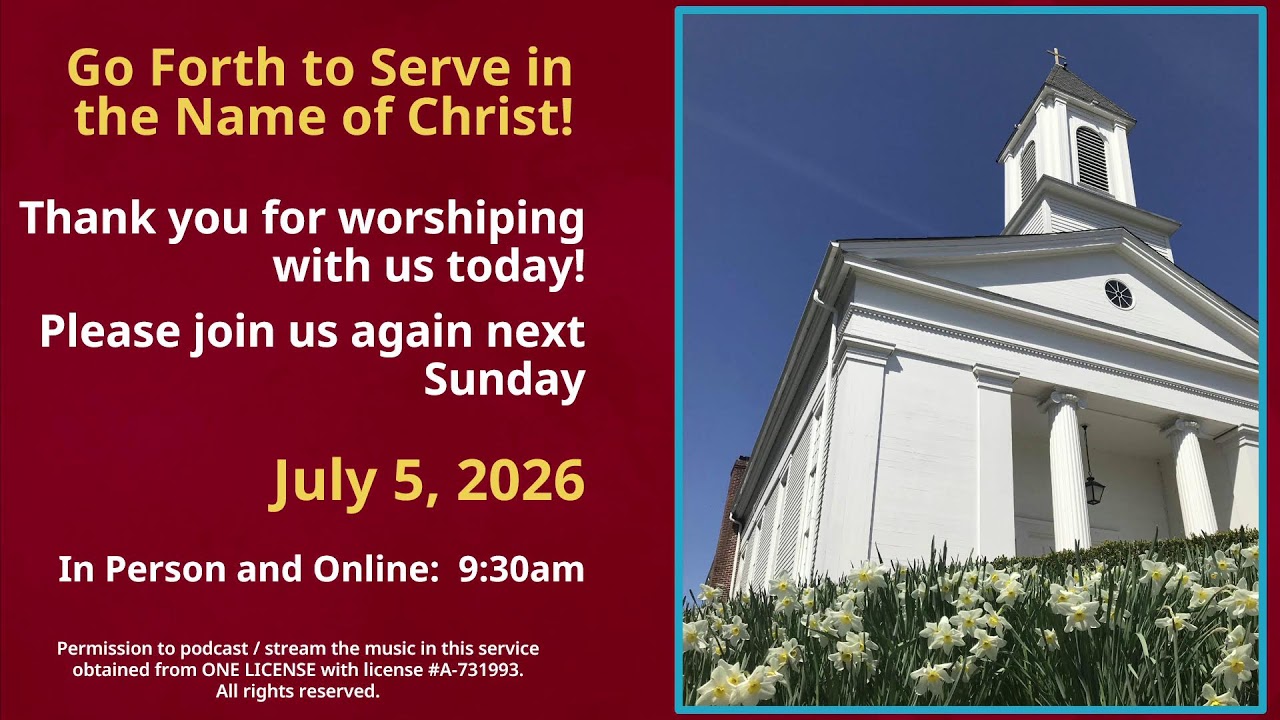 Worship at the Colts Neck Reformed Church - June 28, 2026