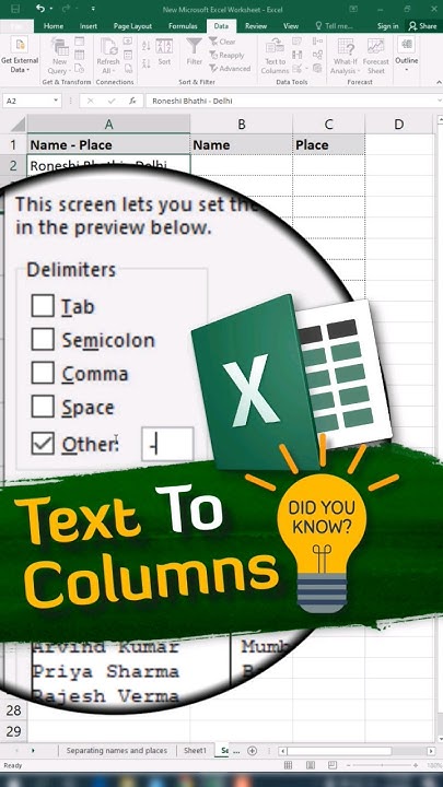 EXCEL Hack You Never Knew Existed for Text to Columns! - YouTube