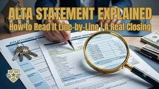 How to Read an ALTA Settlement Statement - A Real Closing, Line by Line