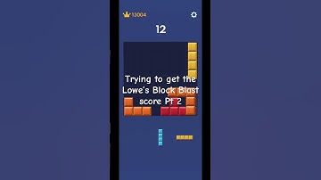 Trying to get the lowest block blast score Pt 2 #blockblend #blockblast #puzzle #subscribe