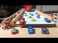 Cars Tomica & Chuggington wooden train ☆ Played with a handmade slope