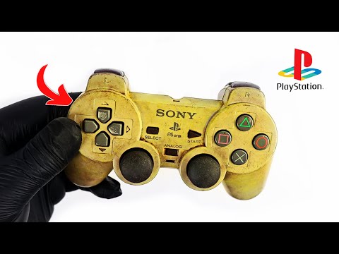 Īpaši dzeltenā Dualshock PSone kontroliera atjaunošana priekš - Retro Playstation Restoration