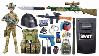 Special Police Weapons Toy set Unboxing-M416 guns, S686 Shotgun, RPG howitzer, Glock pistol, Dagger