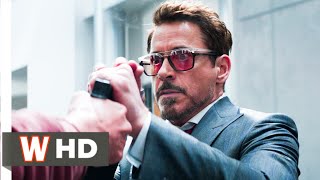 Tony Stark \& Black Panther vs Bucky - Fight Scene In Hindi - Captain America: Civil War (2016) 4K